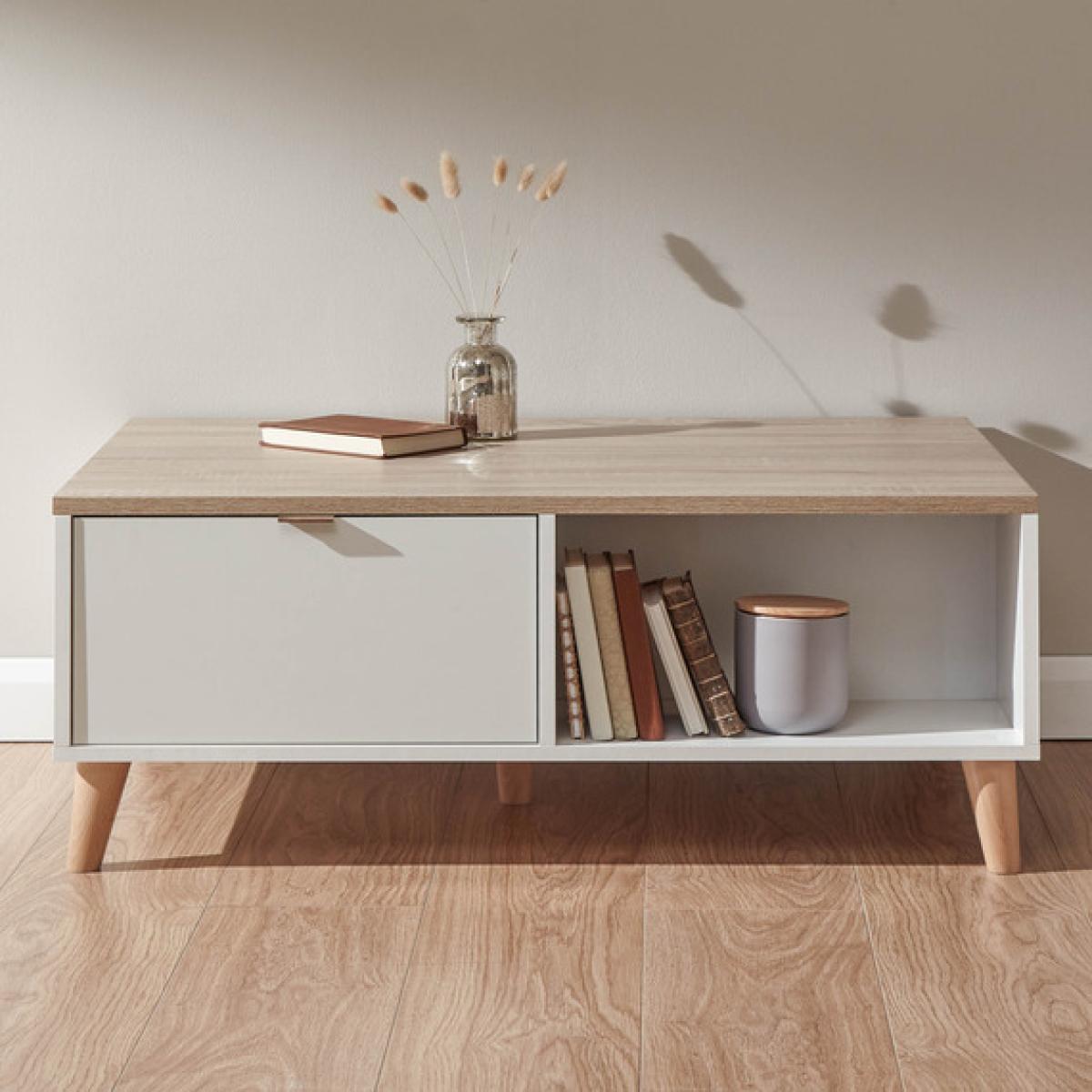 Alma Coffee Table - White/Oak – image 1
