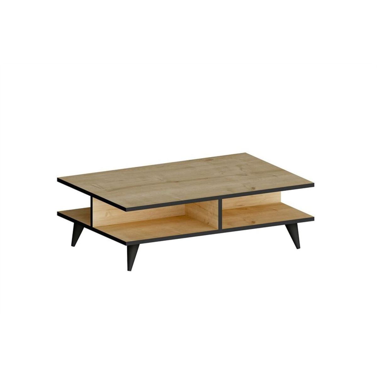 Diamond Coffee Table Oak Black - Oak & Black – image 3