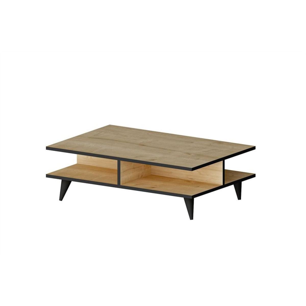 Diamond Coffee Table Oak Black - Oak & Black – image 4