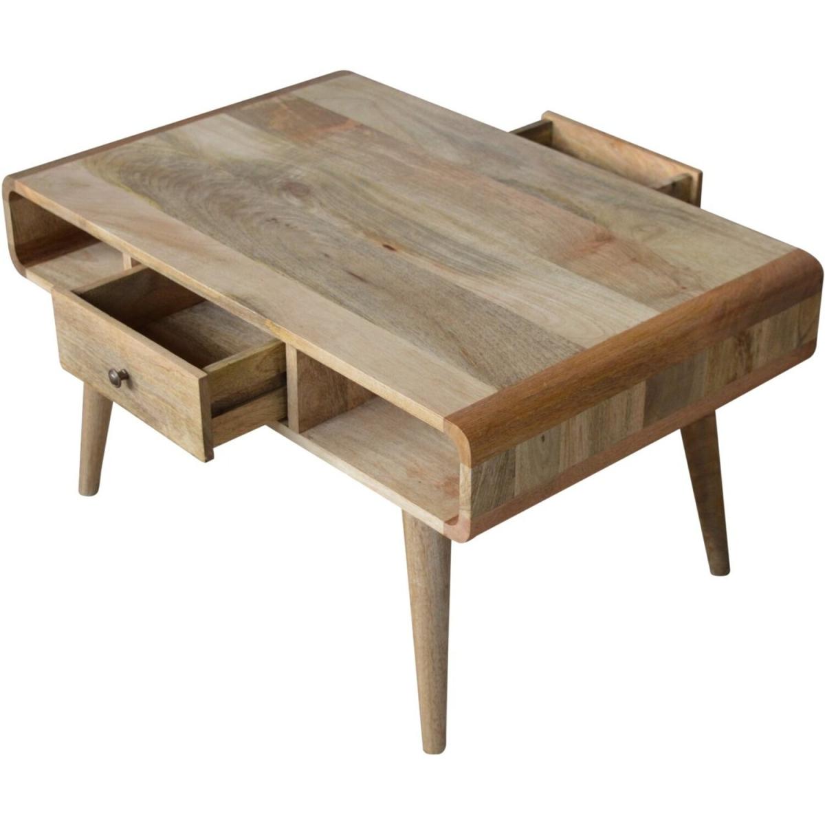 Curved Oak-ish Coffee Table - Oak – image 4