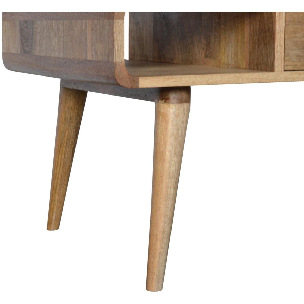 Curved Oak-ish Coffee Table - Oak – image 5