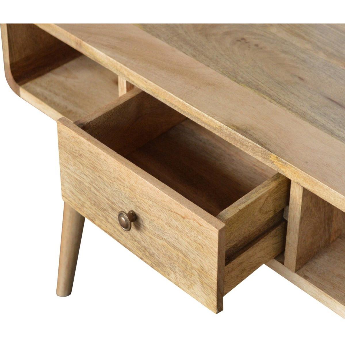 Curved Oak-ish Coffee Table - Oak – image 6