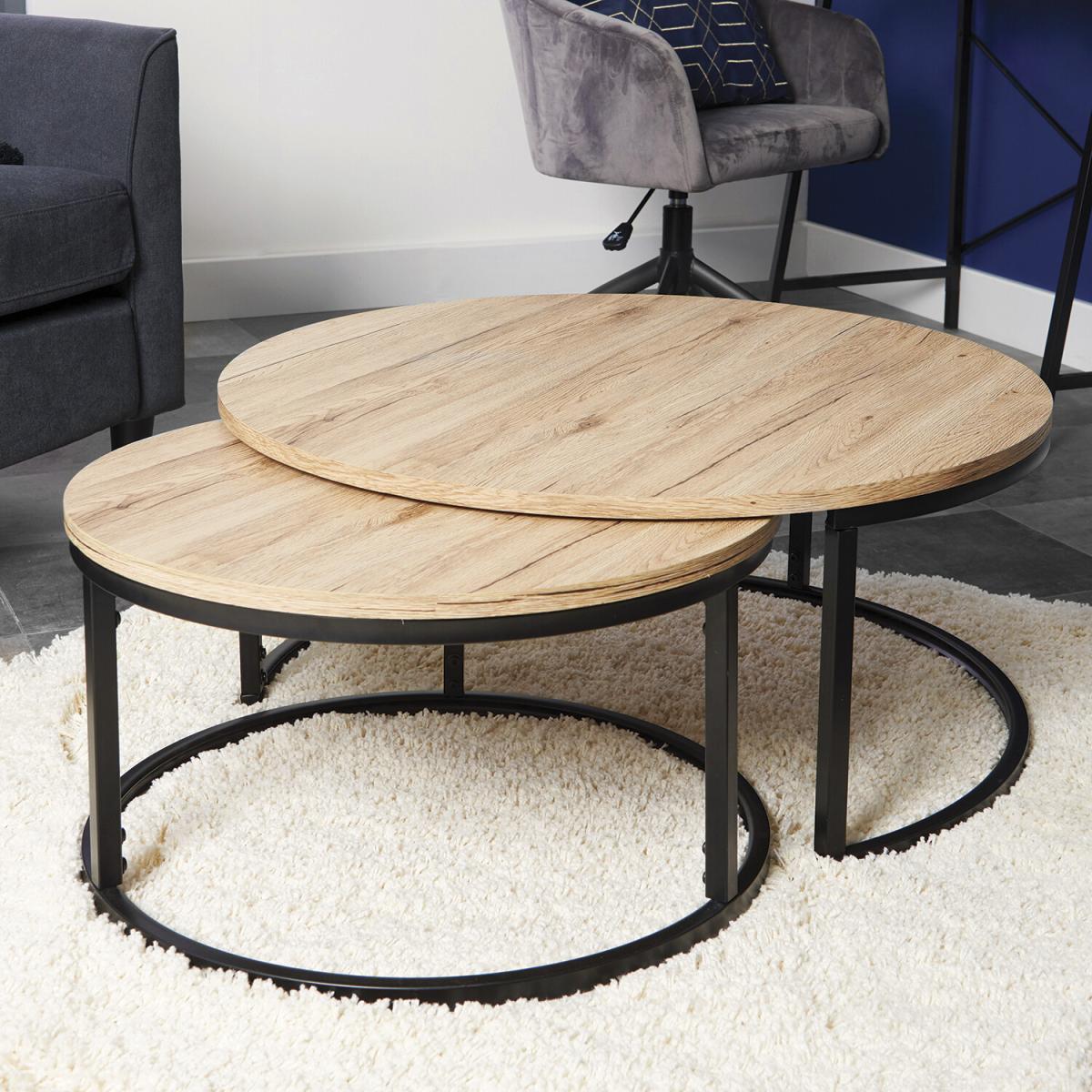 Set of 2 Marseille Round Coffee Tables – image 4