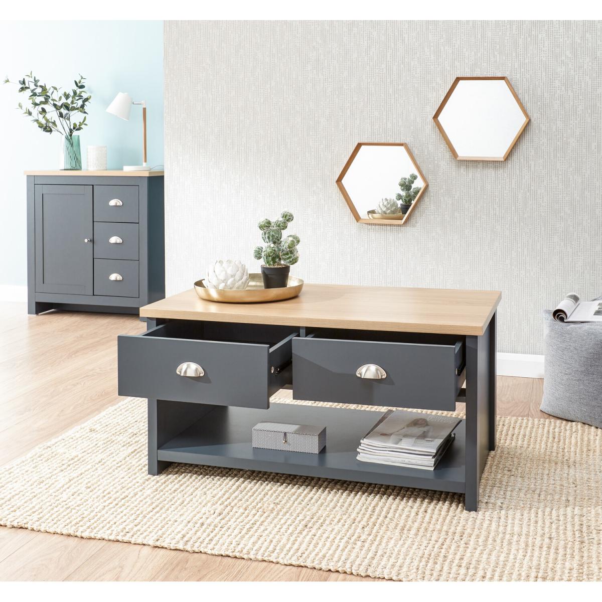 Lancaster 2 Drawer Coffee Table – image 2