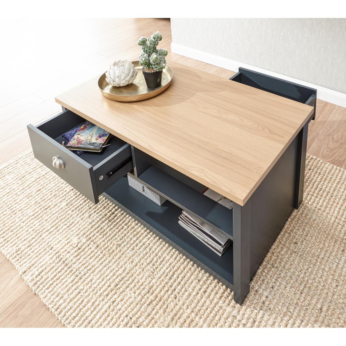 Lancaster 2 Drawer Coffee Table – image 3