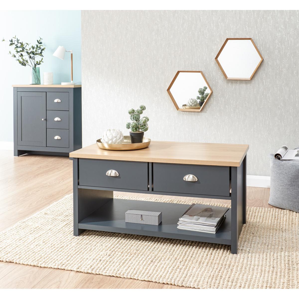 Lancaster 2 Drawer Coffee Table – image 7