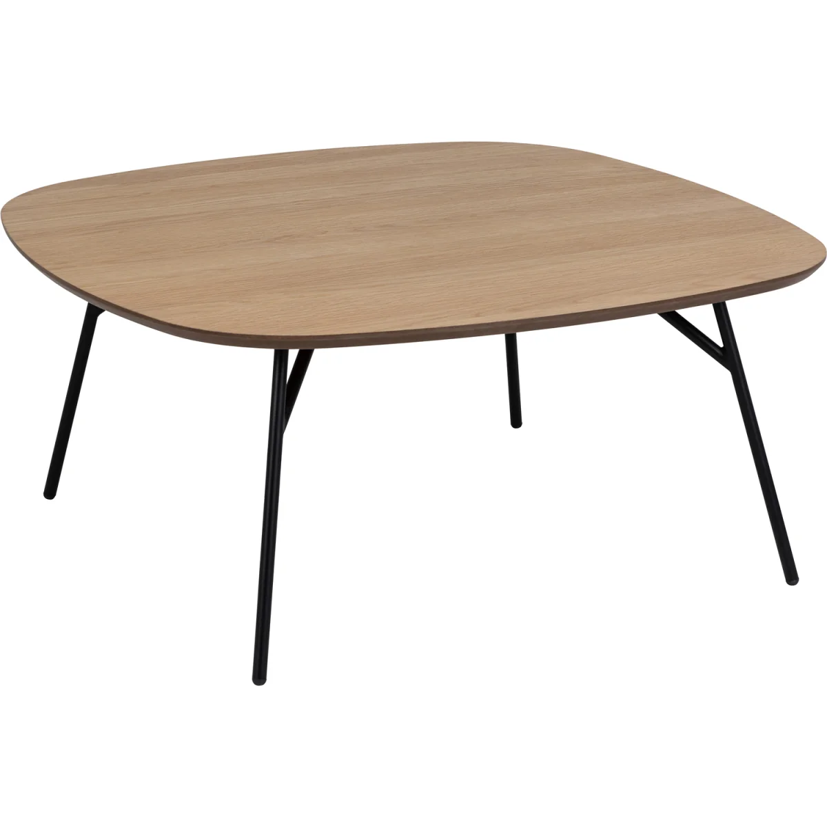 Caracas Square Coffee Table in Oak and Matt Black - Oak & Black – image 3