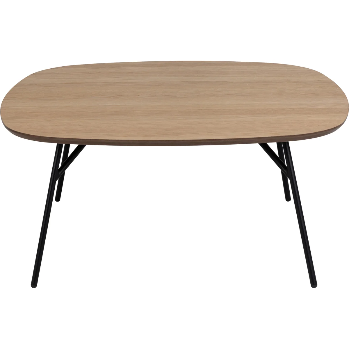 Caracas Square Coffee Table in Oak and Matt Black - Oak & Black – image 4