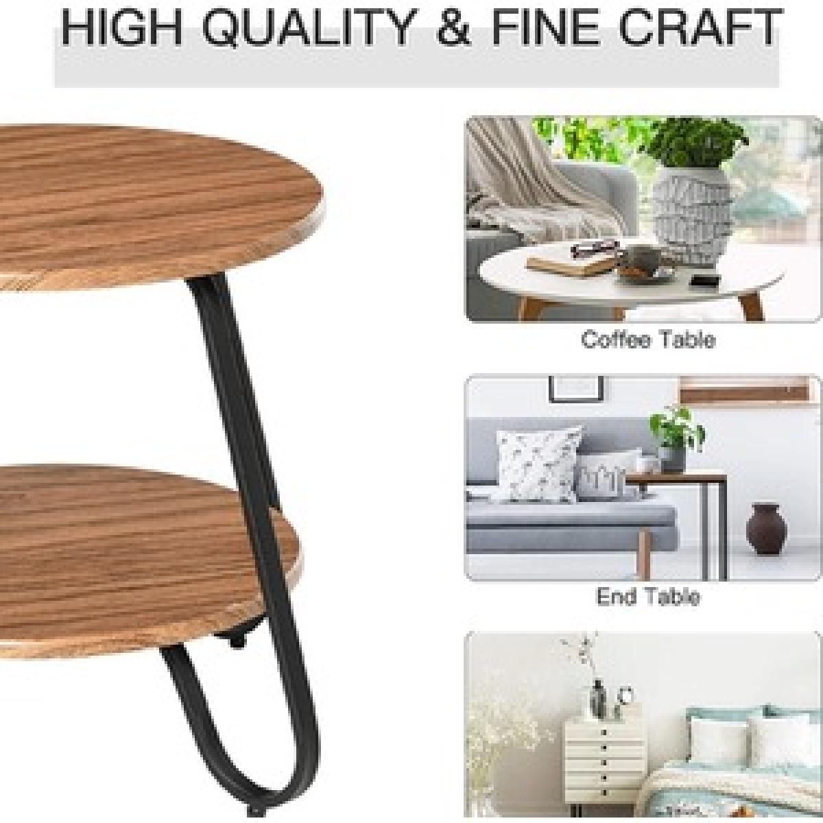 Retro Two tier Coffee table - Brown – image 12