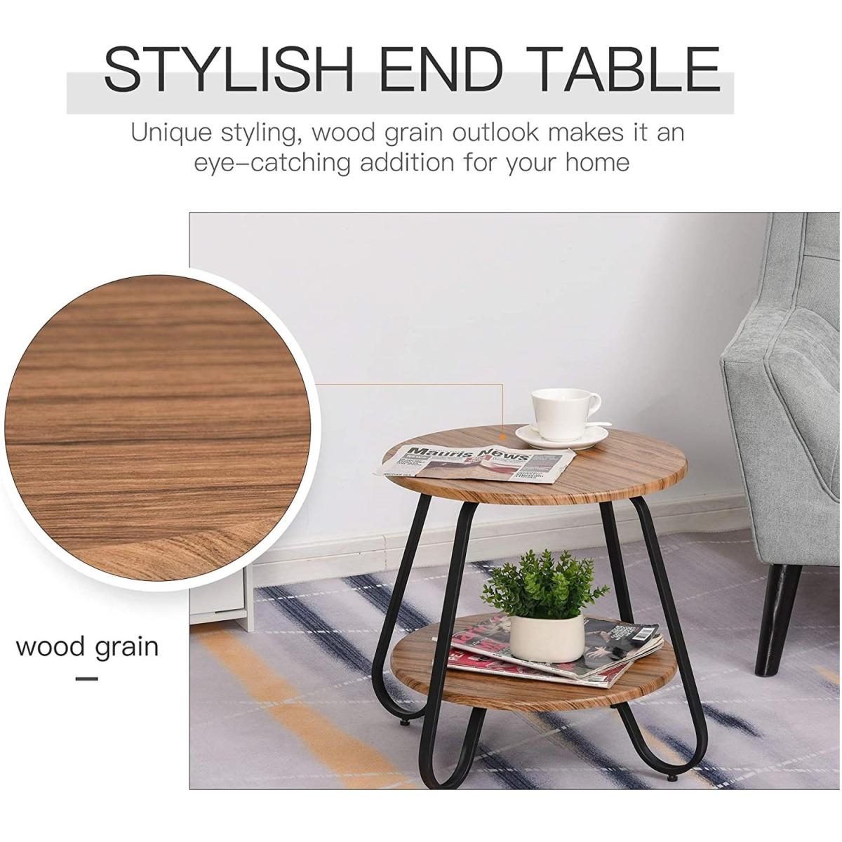 Retro Two tier Coffee table - Brown – image 4