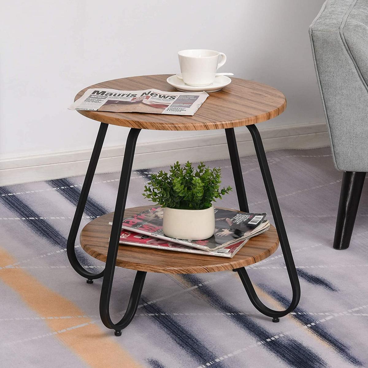 Retro Two tier Coffee table - Brown – image 10