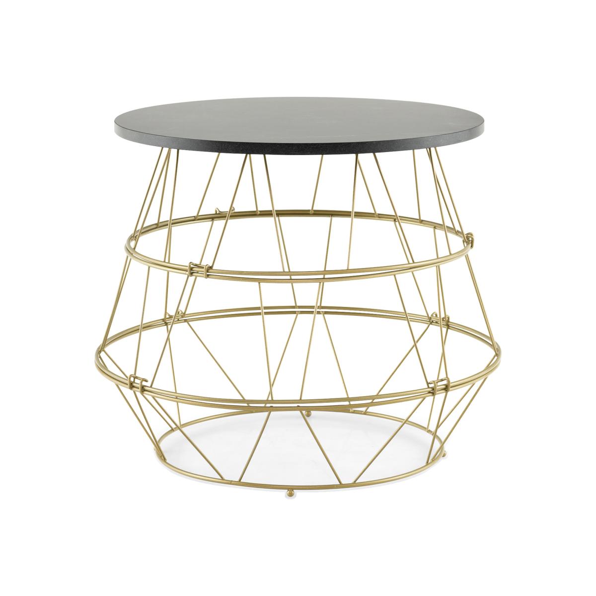 Round Modern Coffee Table - Gold