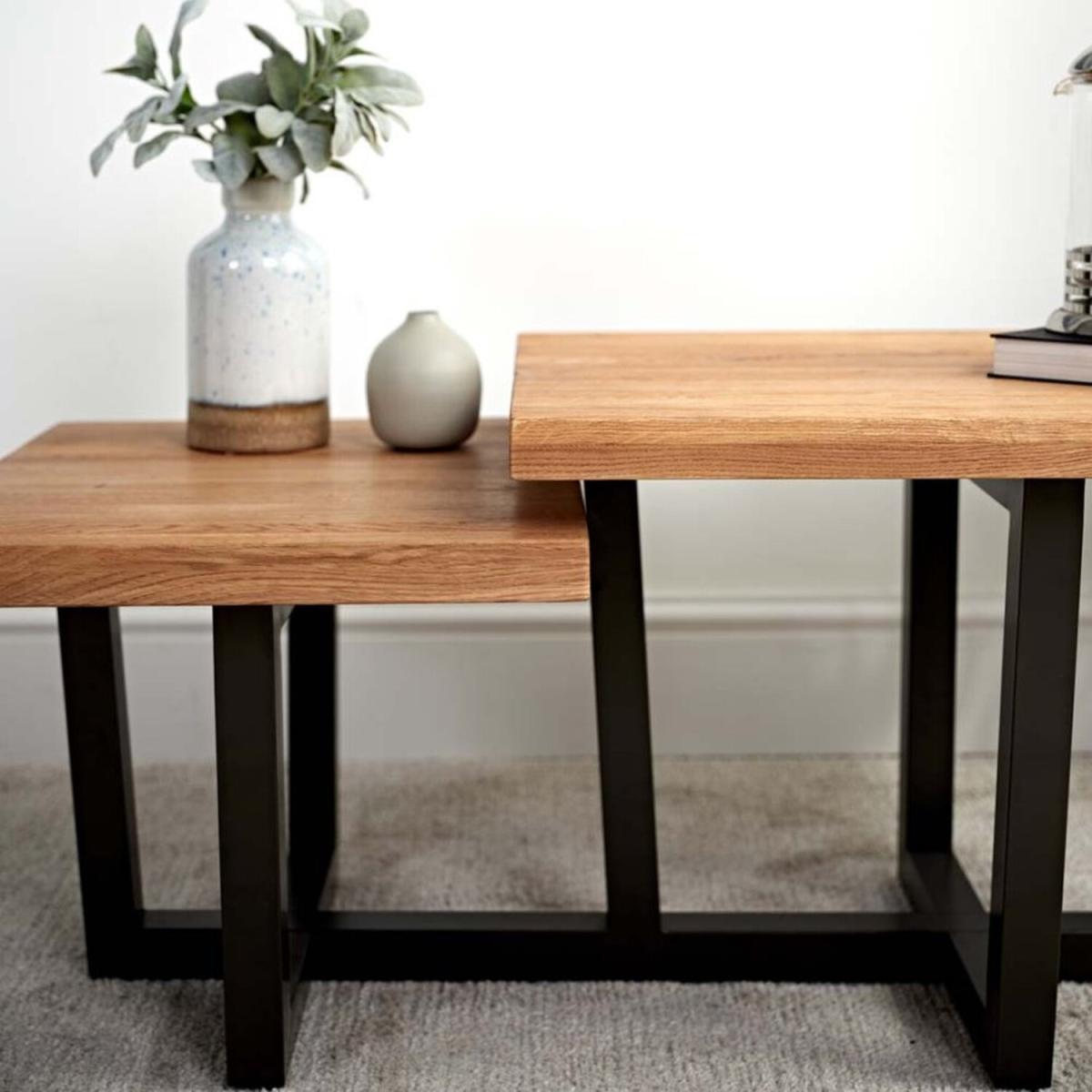 Industrial Step Coffee Table - Brown, Black – image 4