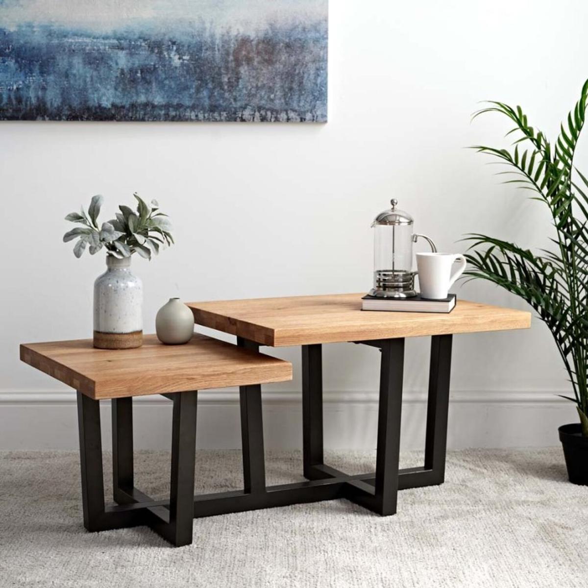 Industrial Step Coffee Table - Brown, Black – image 1