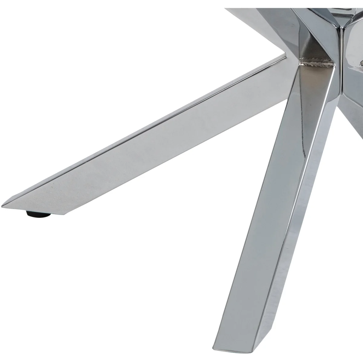 Heaven Round Coffee Table with Glass Top and Chrome Legs - Clear – image 6