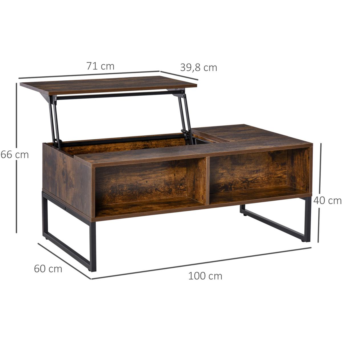 Extendable Coffee Table - Brown – image 3