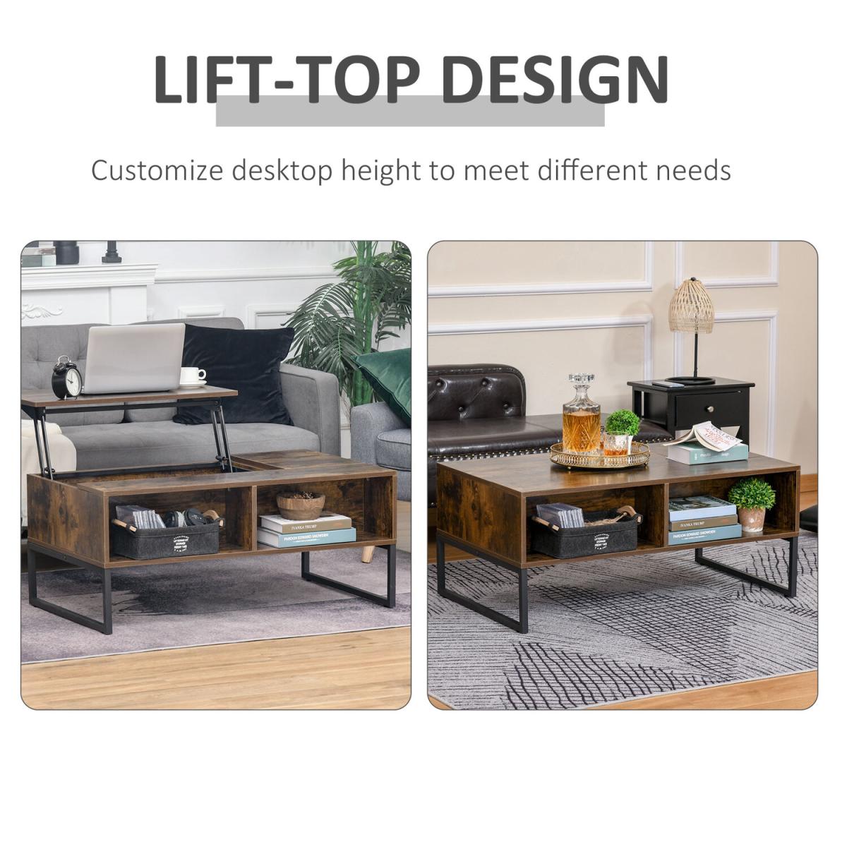 Extendable Coffee Table - Brown – image 4