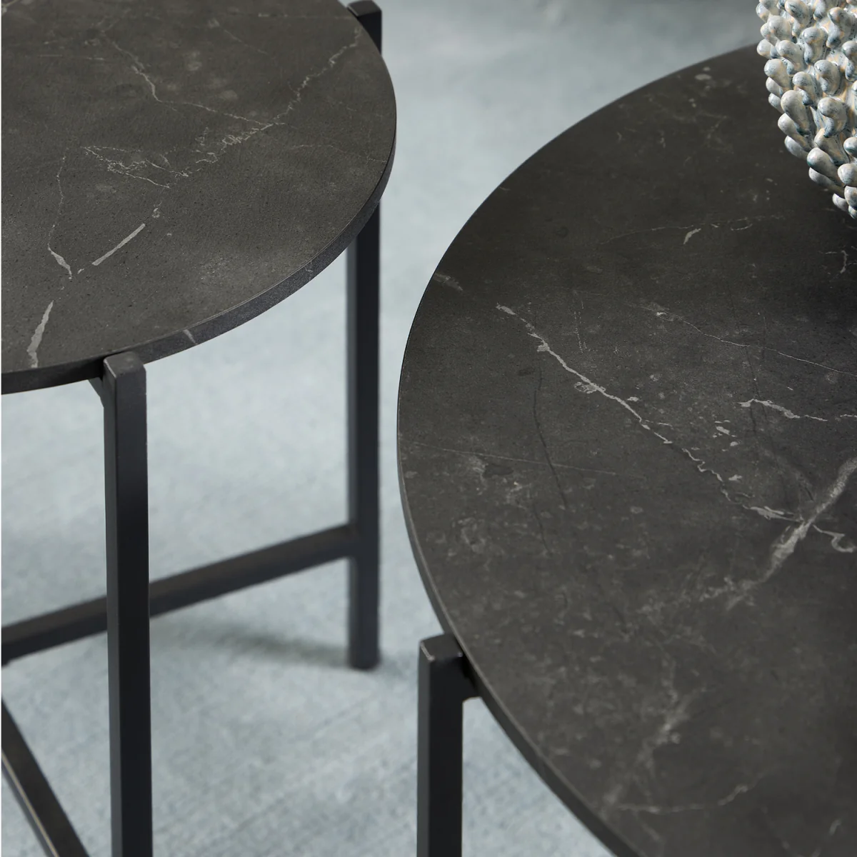 Lamoine Round Coffee Table in Matt Black - Black – image 4