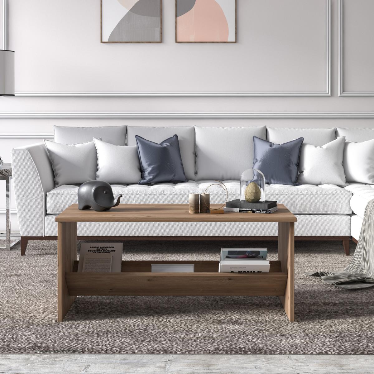 Terna Minimal Wood Coffee Table 3 Colour Option - Ruumstore - Varna Oak – image 3