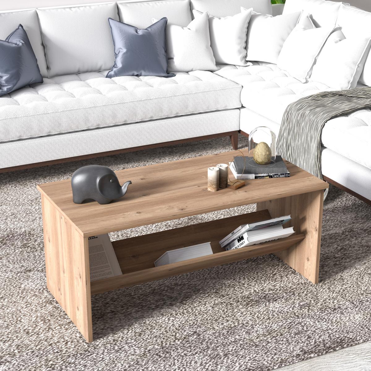 Terna Minimal Wood Coffee Table 3 Colour Option - Ruumstore - Varna Oak – image 4