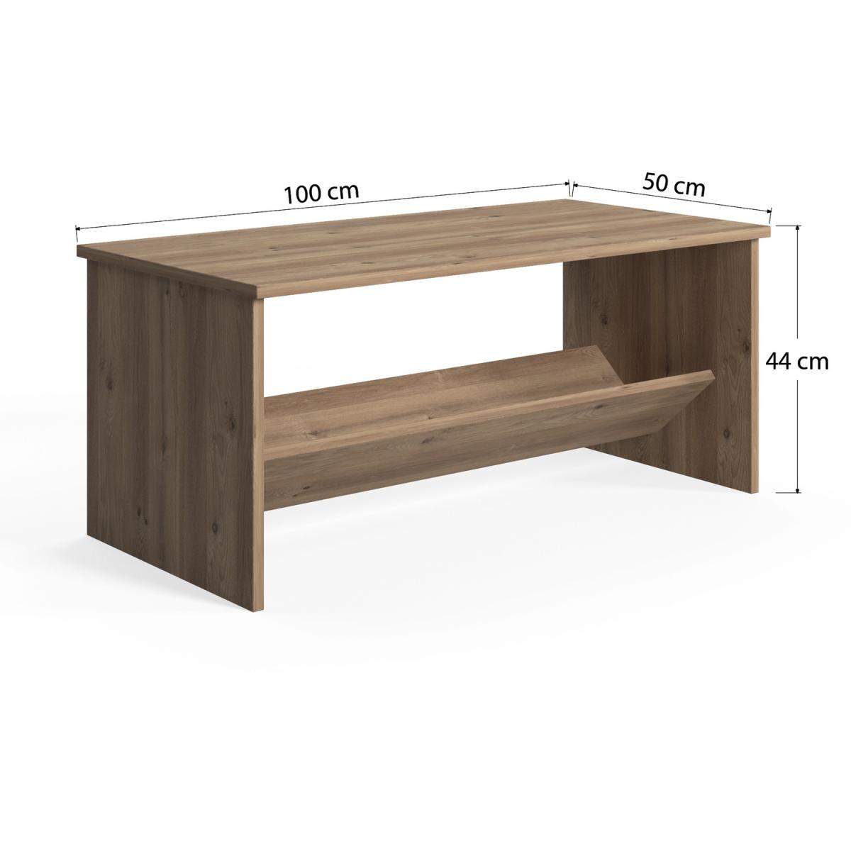 Terna Minimal Wood Coffee Table 3 Colour Option - Ruumstore - Varna Oak – image 6