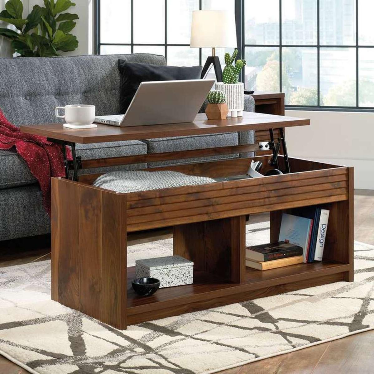 Hampstead Park Lift Up Coffee Work Table  - Grand Walnut – image 9