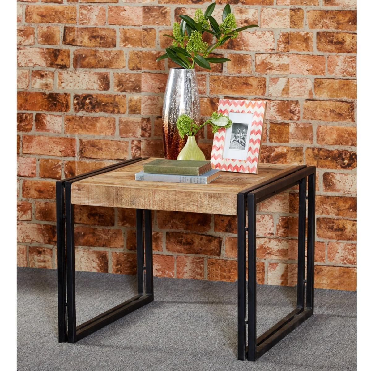 Industrial Furniture Medium Coffee Table - Light Wood – image 2