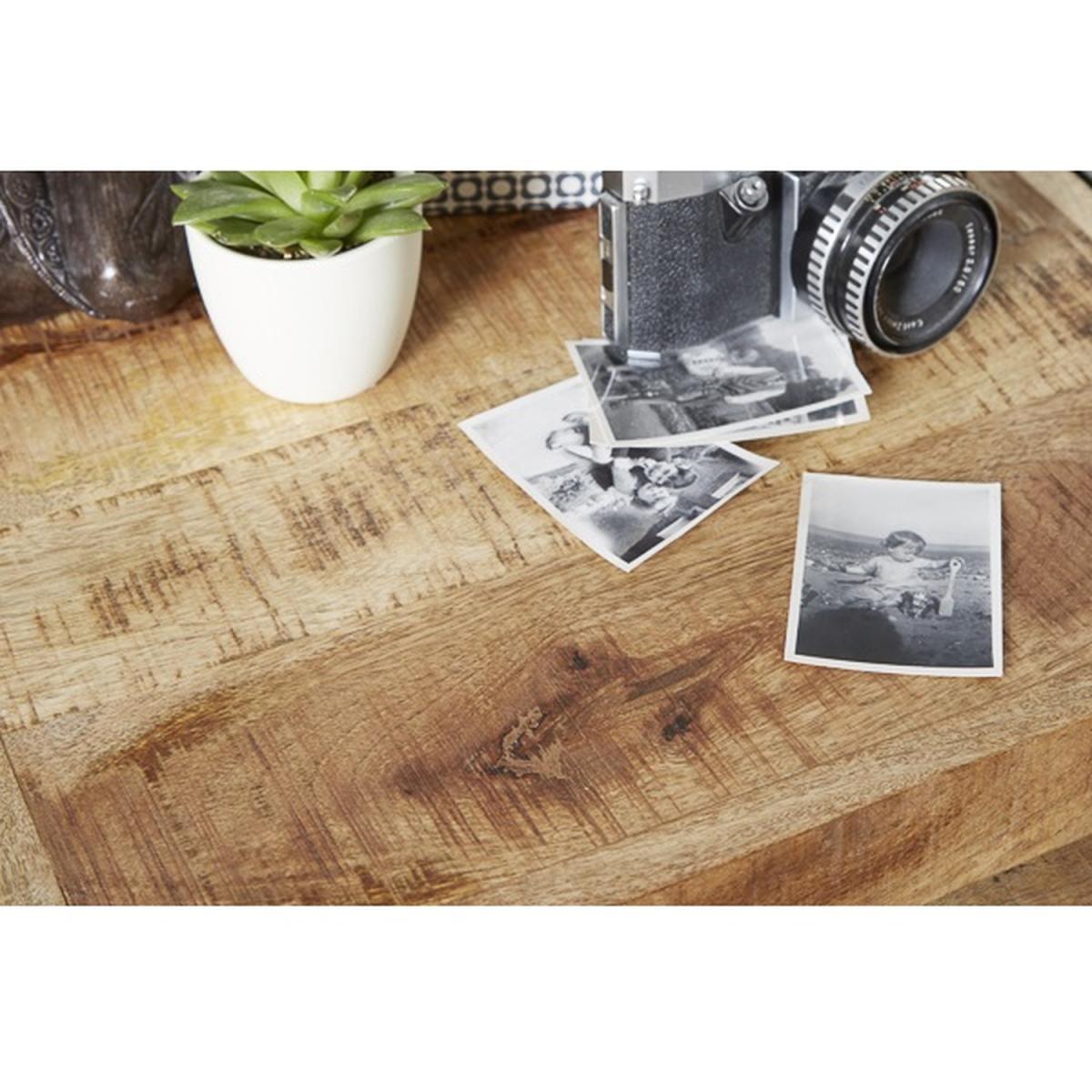 Industrial Furniture Medium Coffee Table - Light Wood – image 3