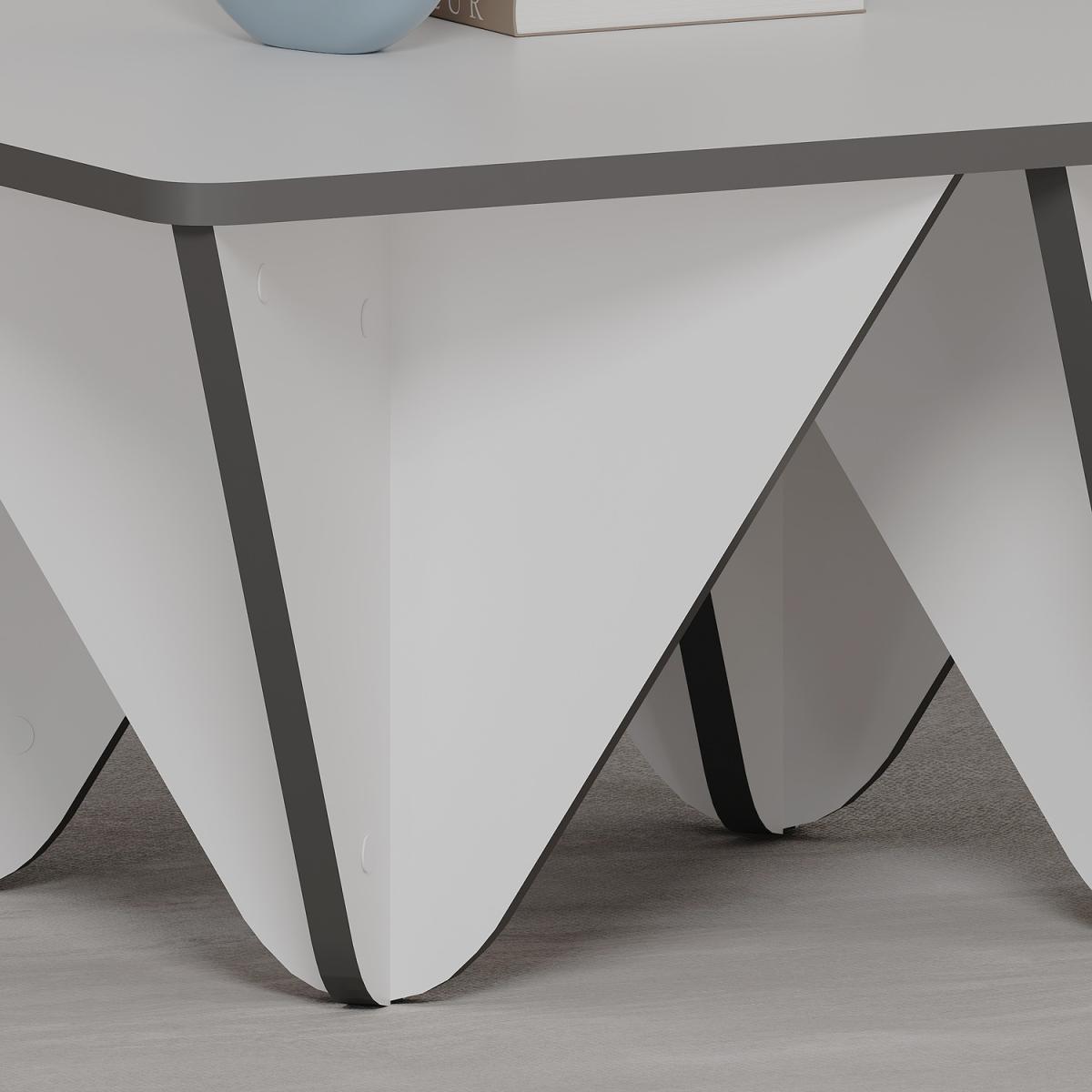 Diamond Modern Coffee Table Multipurpose - White – image 3