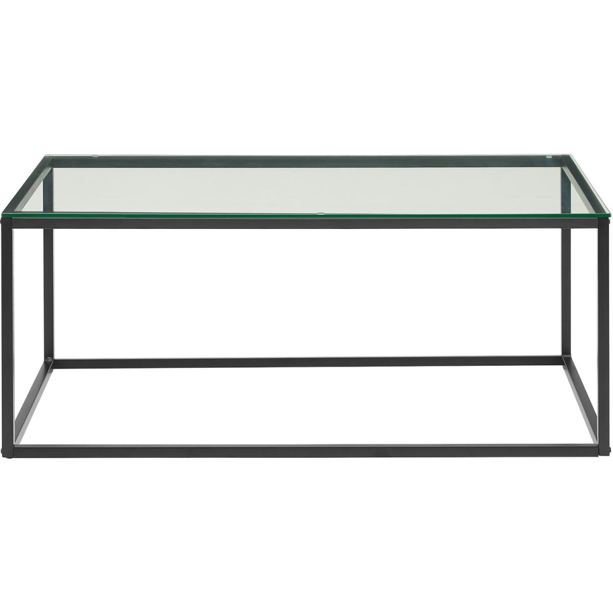 Orson Coffee Table Glass Top and Black Legs - Black – image 3