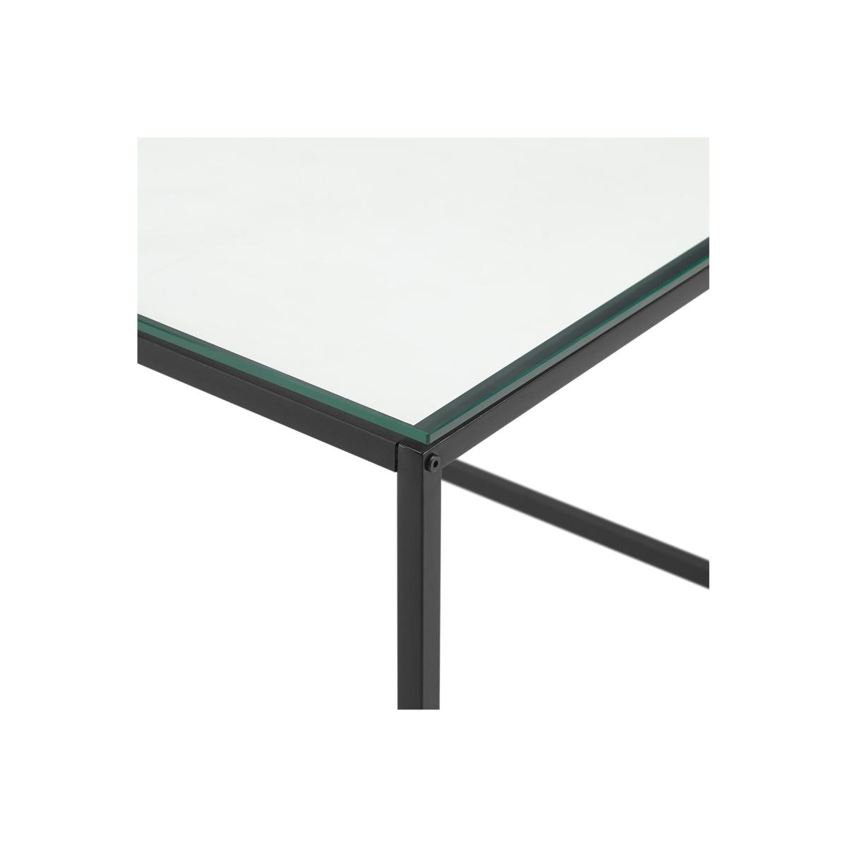Orson Coffee Table Glass Top and Black Legs - Black – image 1