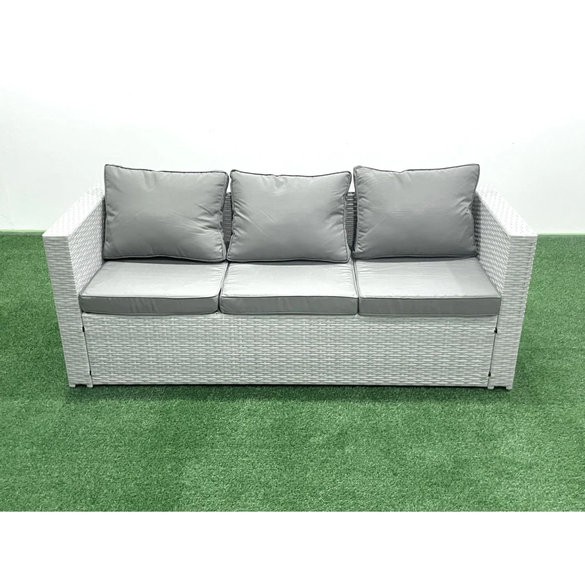 Rattan 9 Seater Sofa Set Coffee Tables Stool – image 4