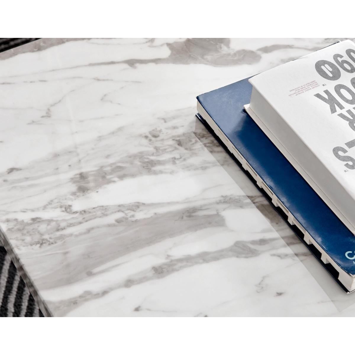 Athens White Marble Coffee Table - White – image 5