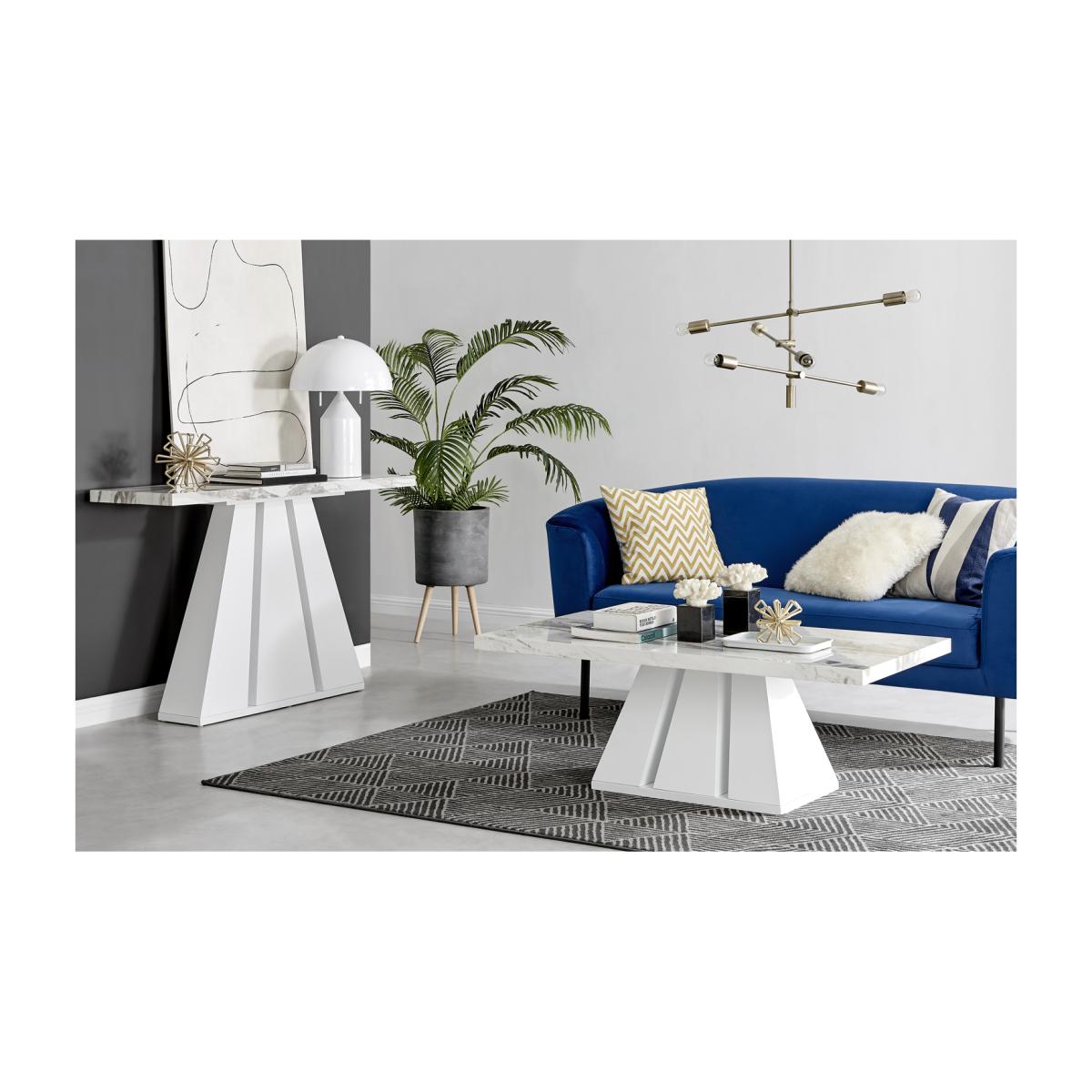 Athens White Marble Coffee Table - White – image 1