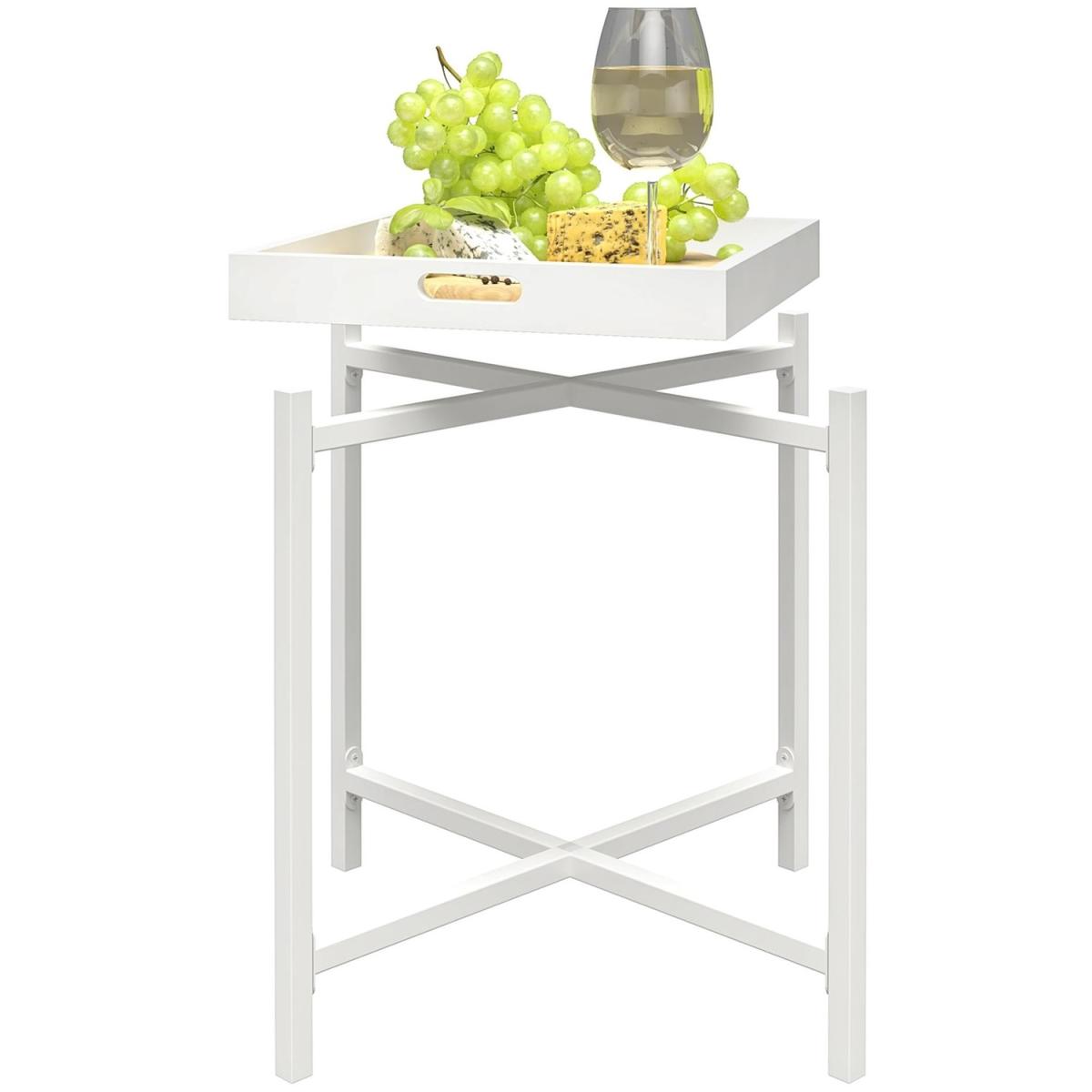 Coco White Coffee Table With Removable Tray - White – image 3