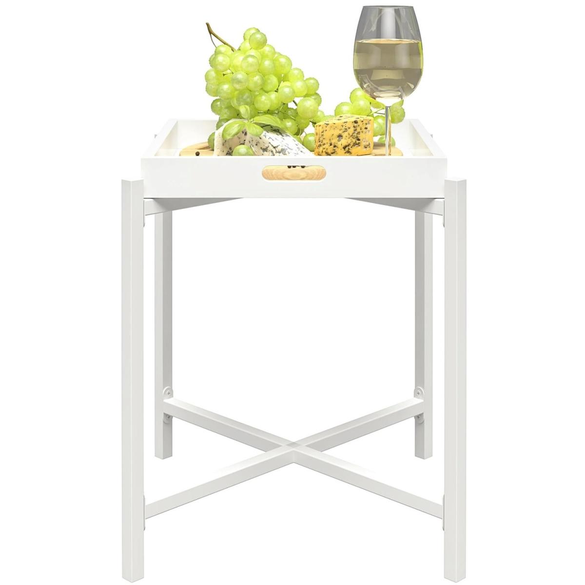 Coco White Coffee Table With Removable Tray - White – image 4