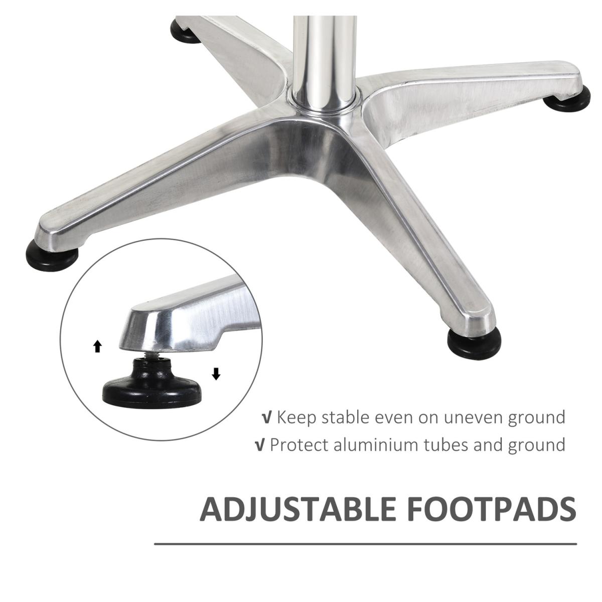 Bistro Bar Coffee Square Table - Stainless Steel – image 6