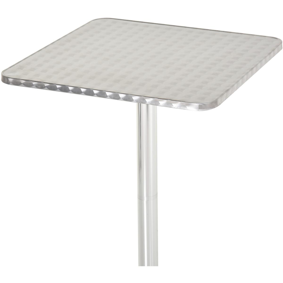 Bistro Bar Coffee Square Table - Stainless Steel – image 7