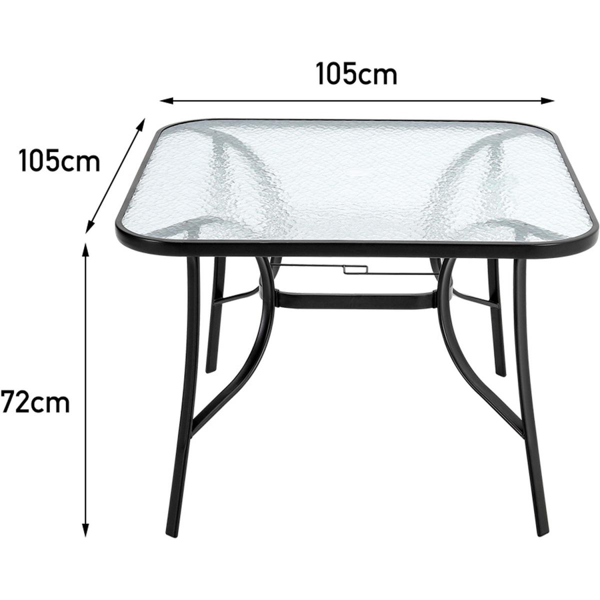 Metal Coffee Table with Chairs Bistro Set - Black / Square – image 2