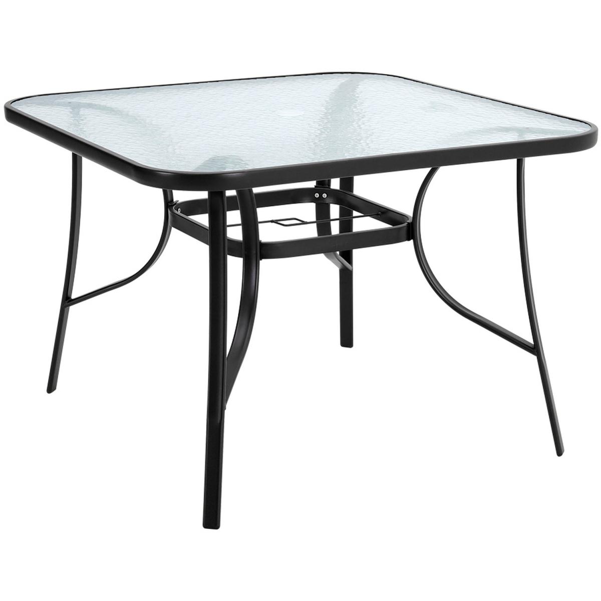 Metal Coffee Table with Chairs Bistro Set - Black / Square – image 4