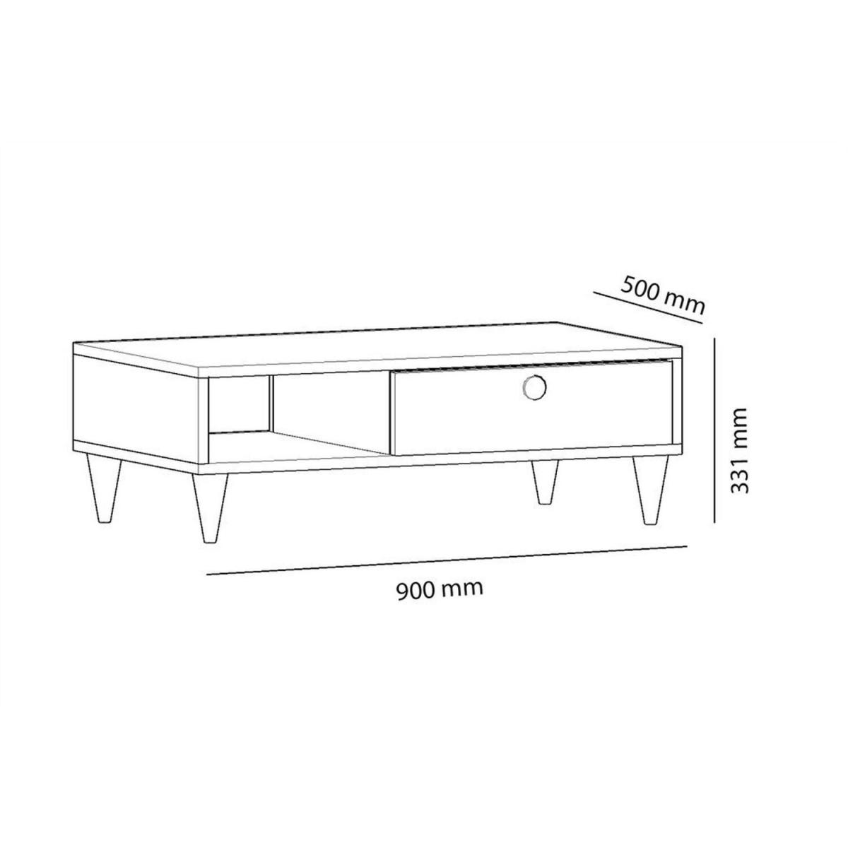 Oak Coffee Table - Anthracite – image 4