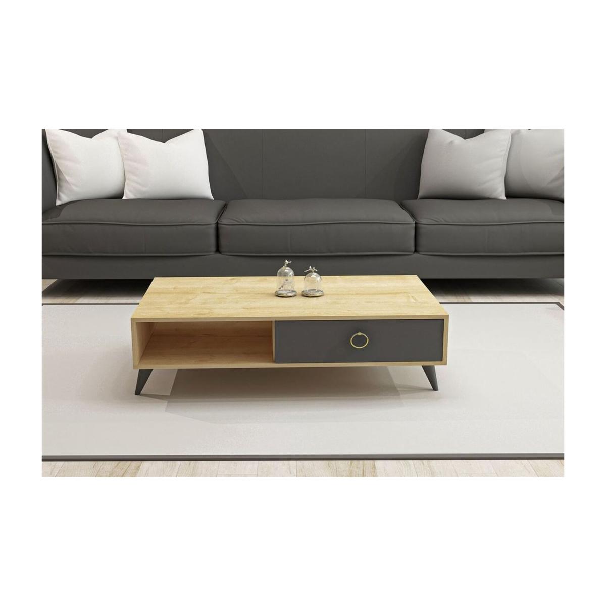 Oak Coffee Table - Anthracite – image 1