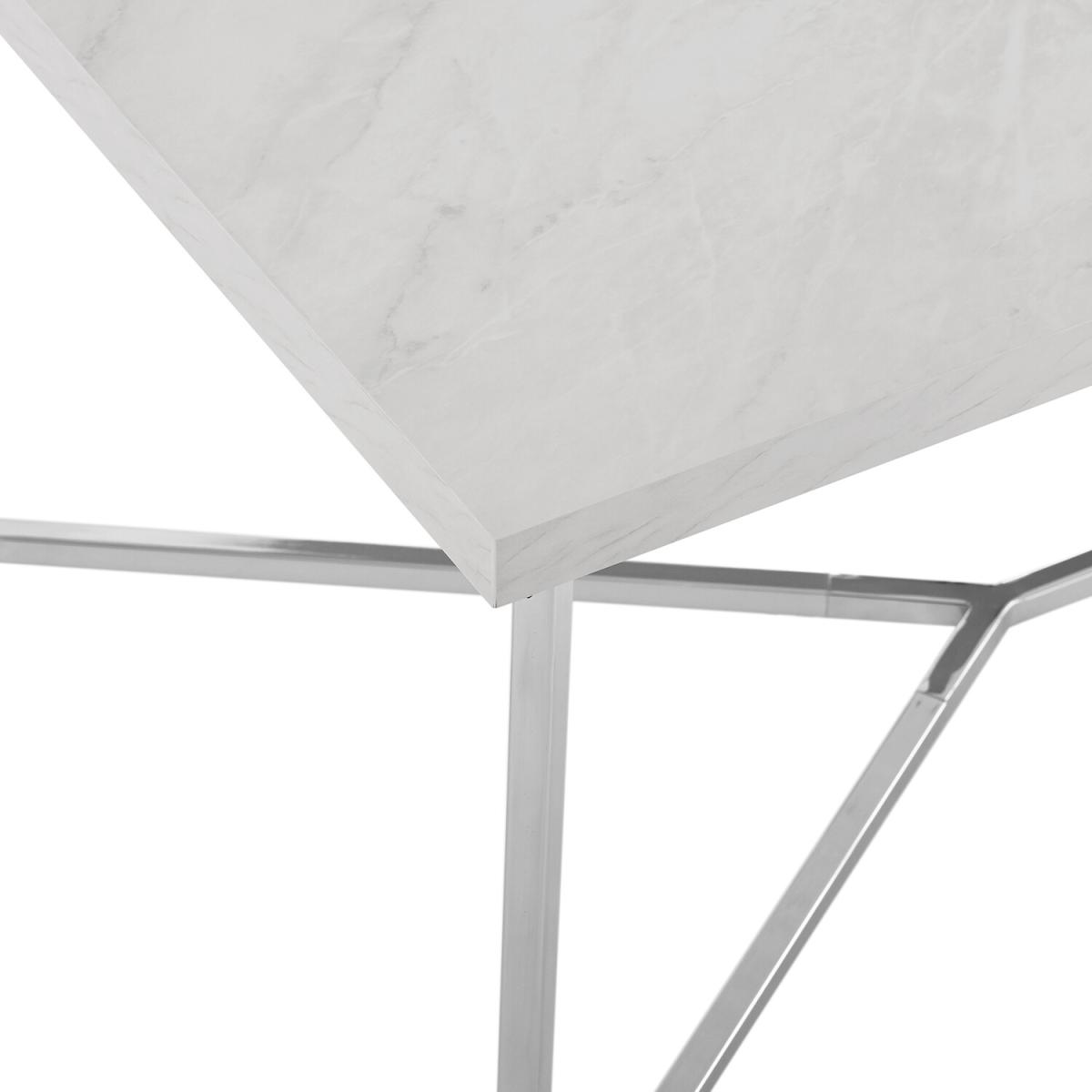 Rhea White Marble Effect Coffee Table - Gold – image 9