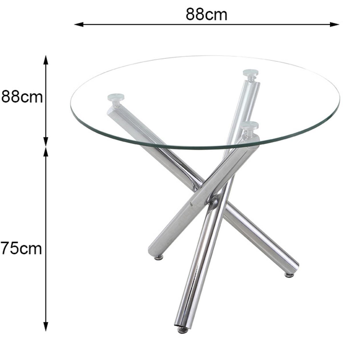 Stylish Coffee Tempered Glass Table - Clear / 3 Legs – image 3
