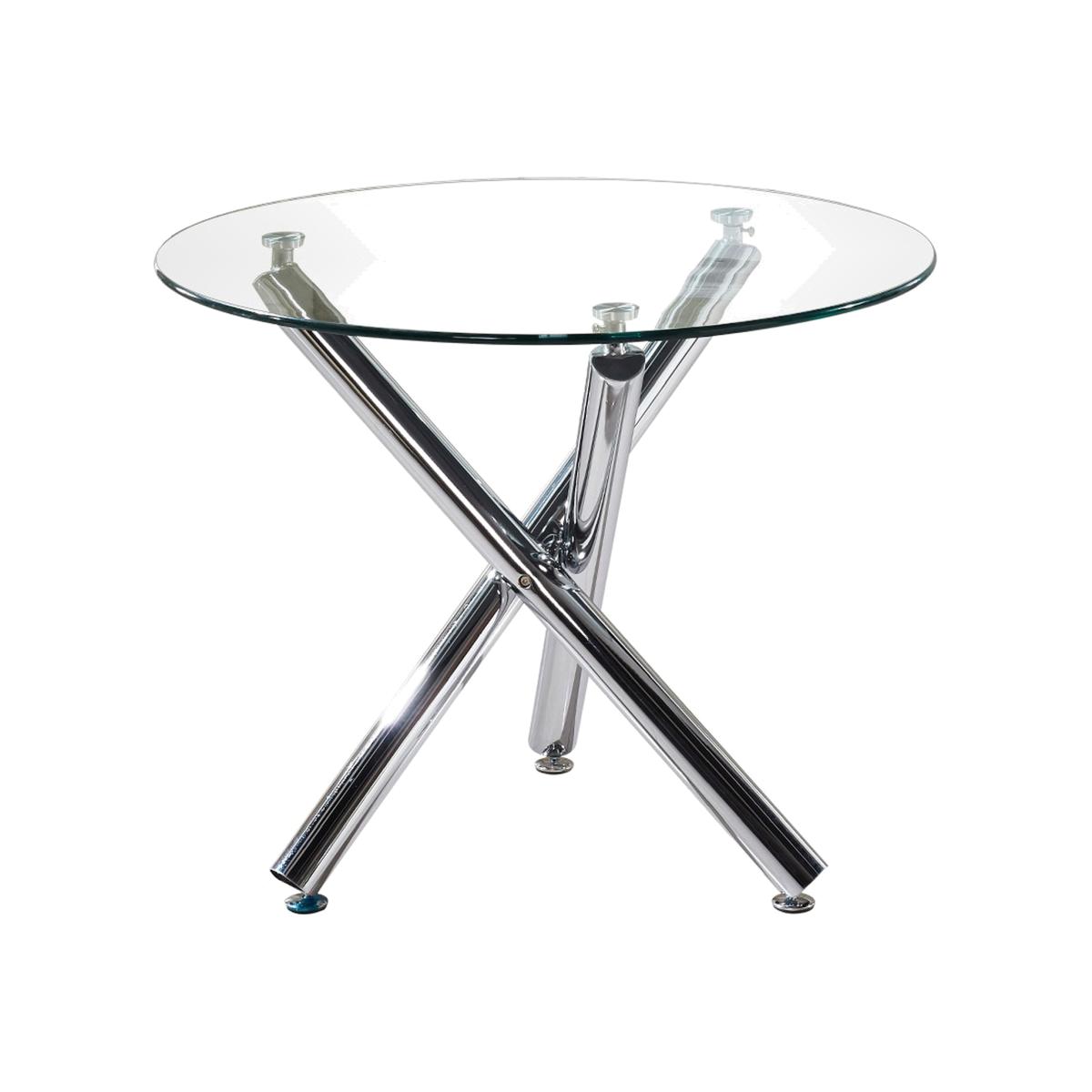 Stylish Coffee Tempered Glass Table - Clear / 3 Legs – image 1