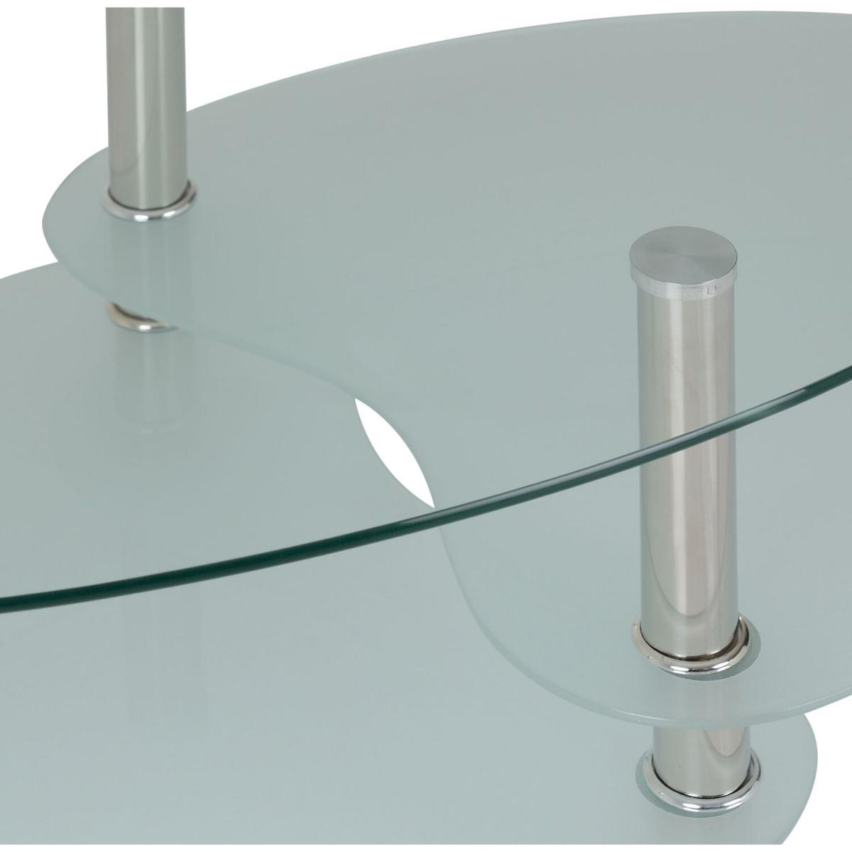 Cara Coffee Table - Silver / Glass – image 3