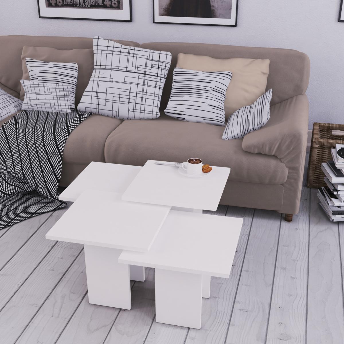 Grade Modern Coffee Table Multipurpose - White – image 1