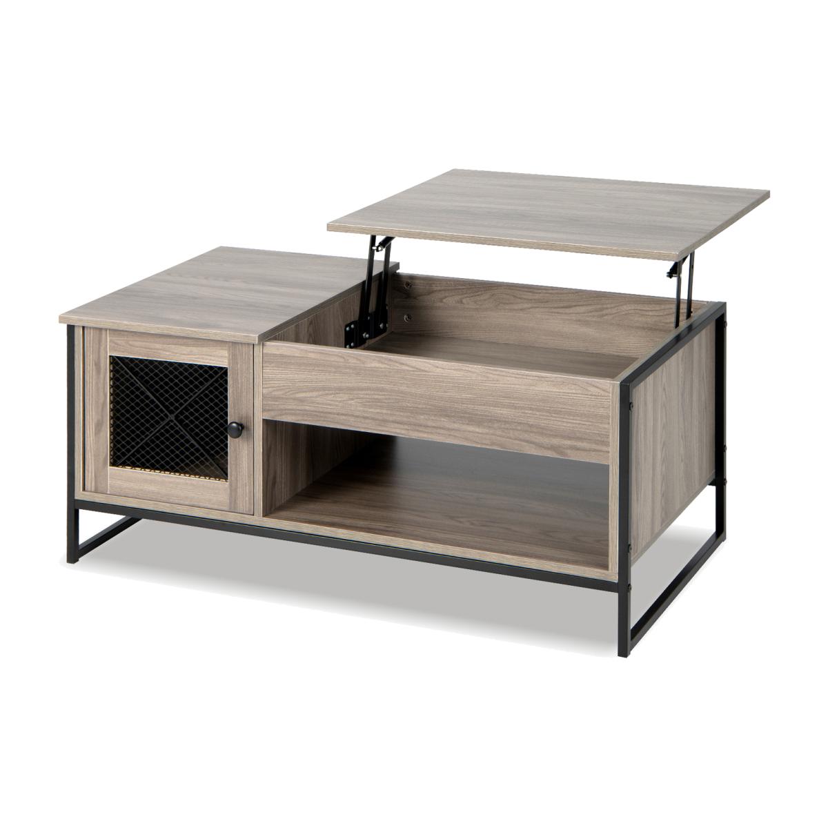 Lift-Top Coffee Table - Grey – image 1