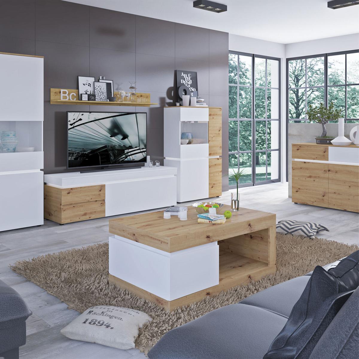 Luci 1-Drawer Coffee Table - White – image 4