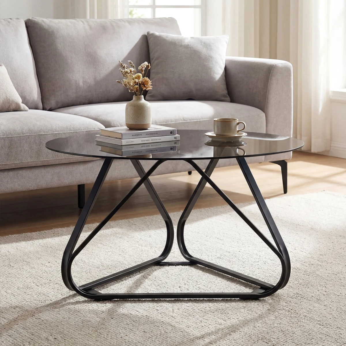 Circular triangular bottom coffee table – image 7
